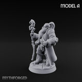 Staff Clutching Spell Casting Human Wizard A Miniature for Dungeons and Dragons, Pathfinder or other TTRPGs