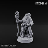 Staff Clutching Spell Casting Human Wizard A Miniature for Dungeons and Dragons, Pathfinder or other TTRPGs