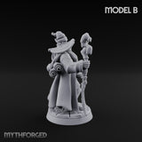 Staff Clutching Spell Casting Human Wizard B Miniature for Dungeons and Dragons, Pathfinder or other TTRPGs