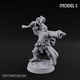 Staff Clutching Spell Casting Human Wizard C Miniature for Dungeons and Dragons, Pathfinder or other TTRPGs