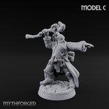 Staff Clutching Spell Casting Human Wizard C Miniature for Dungeons and Dragons, Pathfinder or other TTRPGs