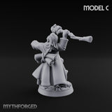Staff Clutching Spell Casting Human Wizard C Miniature for Dungeons and Dragons, Pathfinder or other TTRPGs