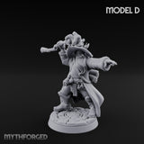 Staff Clutching Spell Casting Human Wizard D Miniature for Dungeons and Dragons, Pathfinder or other TTRPGs