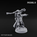 Staff Clutching Spell Casting Human Wizard D Miniature for Dungeons and Dragons, Pathfinder or other TTRPGs
