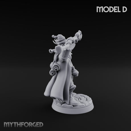 Staff Clutching Spell Casting Human Wizard D Miniature for Dungeons and Dragons, Pathfinder or other TTRPGs
