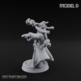 Staff Clutching Spell Casting Human Wizard D Miniature for Dungeons and Dragons, Pathfinder or other TTRPGs