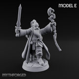 Staff Clutching Spell Casting Human Wizard E Miniature for Dungeons and Dragons, Pathfinder or other TTRPGs