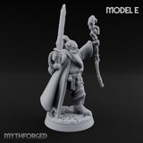 Staff Clutching Spell Casting Human Wizard E Miniature for Dungeons and Dragons, Pathfinder or other TTRPGs
