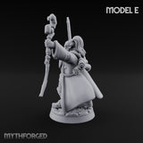 Staff Clutching Spell Casting Human Wizard E Miniature for Dungeons and Dragons, Pathfinder or other TTRPGs
