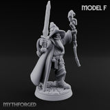 Staff Clutching Spell Casting Human Wizard F Miniature for Dungeons and Dragons, Pathfinder or other TTRPGs