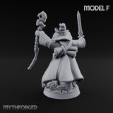 Staff Clutching Spell Casting Human Wizard F Miniature for Dungeons and Dragons, Pathfinder or other TTRPGs