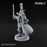 Staff Clutching Spell Casting Human Wizard F Miniature for Dungeons and Dragons, Pathfinder or other TTRPGs