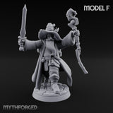 Staff Clutching Spell Casting Human Wizard F Miniature for Dungeons and Dragons, Pathfinder or other TTRPGs