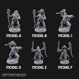 Staff Clutching Spell Casting Human Wizards Miniature for Dungeons and Dragons, Pathfinder or other TTRPGs