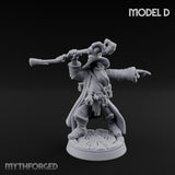 Staff Clutching Spell Casting Human Wizards Miniature for Dungeons and Dragons, Pathfinder or other TTRPGs