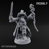 Staff Clutching Spell Casting Human Wizards Miniature for Dungeons and Dragons, Pathfinder or other TTRPGs