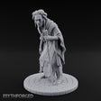 Staff Leaning Human Beggar Miniature for Dungeons and Dragons, Pathfinder or other TTRPGs