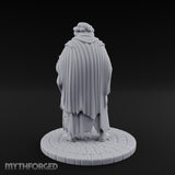 Staff Leaning Human Beggar Miniature for Dungeons and Dragons, Pathfinder or other TTRPGs