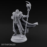 Staff Planting Human Sorcerer Miniature for Dungeons and Dragons, Pathfinder or other TTRPGs