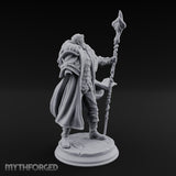 Staff Planting Human Sorcerer Miniature for Dungeons and Dragons, Pathfinder or other TTRPGs