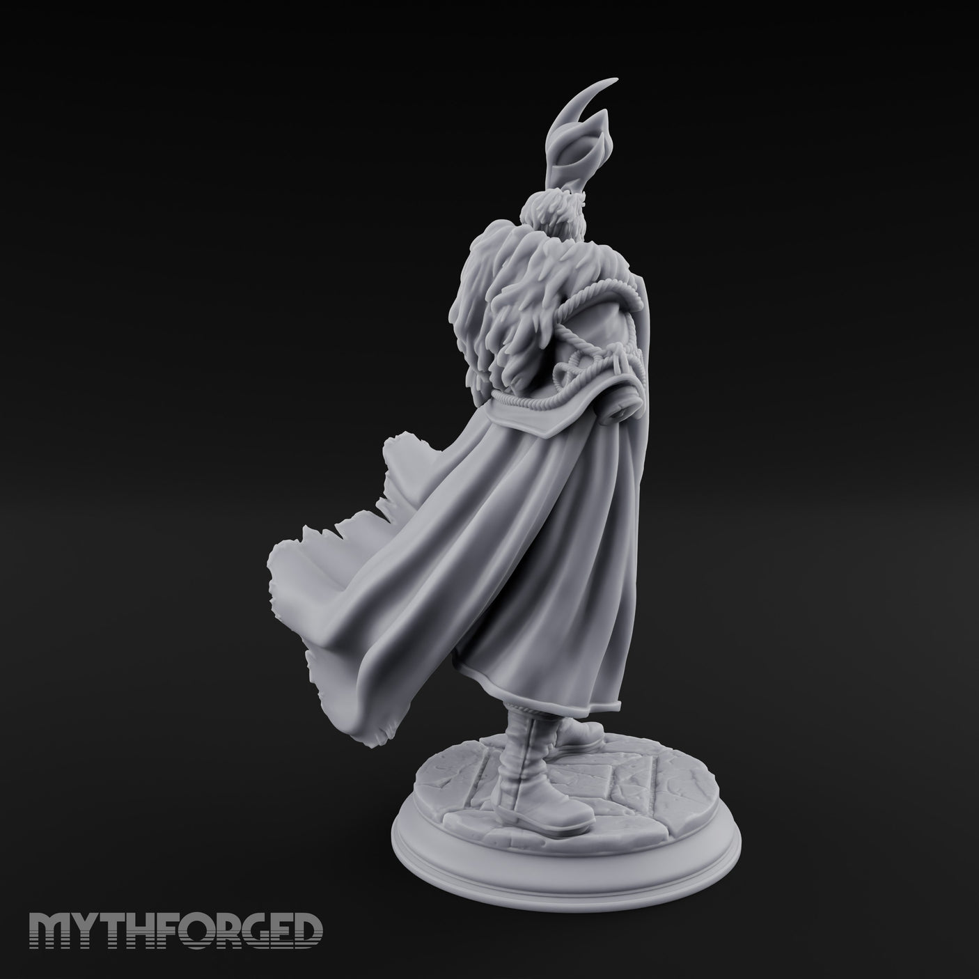 Staff Planting Human Sorcerer Miniature for Dungeons and Dragons, Pathfinder or other TTRPGs
