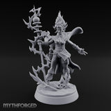 Staff Sparking Casting Human Alchemist Miniature for Dungeons and Dragons, Pathfinder or other TTRPGs