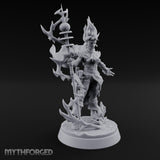 Staff Sparking Casting Human Alchemist Miniature for Dungeons and Dragons, Pathfinder or other TTRPGs