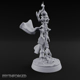 Staff Sparking Casting Human Alchemist Miniature for Dungeons and Dragons, Pathfinder or other TTRPGs