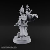 Staff Sparking Casting Human Alchemist Miniature for Dungeons and Dragons, Pathfinder or other TTRPGs