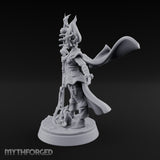 Staff Sparking Casting Human Alchemist Miniature for Dungeons and Dragons, Pathfinder or other TTRPGs