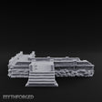 Stair-Stepped Battlement-Edged Raised Stone Platform Miniature for Dungeons and Dragons, Pathfinder or other TTRPGs