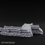 Stair-Stepped Battlement-Edged Raised Stone Platform Miniature for Dungeons and Dragons, Pathfinder or other TTRPGs