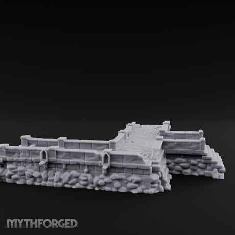 Stair-Stepped Battlement-Edged Raised Stone Platform Miniature for Dungeons and Dragons, Pathfinder or other TTRPGs