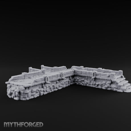 Stair-Stepped Battlement-Edged Raised Stone Platform Miniature for Dungeons and Dragons, Pathfinder or other TTRPGs
