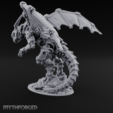 Wings Spread Wide Steam Dragon Lord Miniature for Dungeons and Dragons, Pathfinder or other TTRPGs