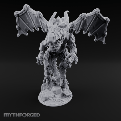 Wings Spread Wide Steam Dragon Lord Miniature for Dungeons and Dragons, Pathfinder or other TTRPGs