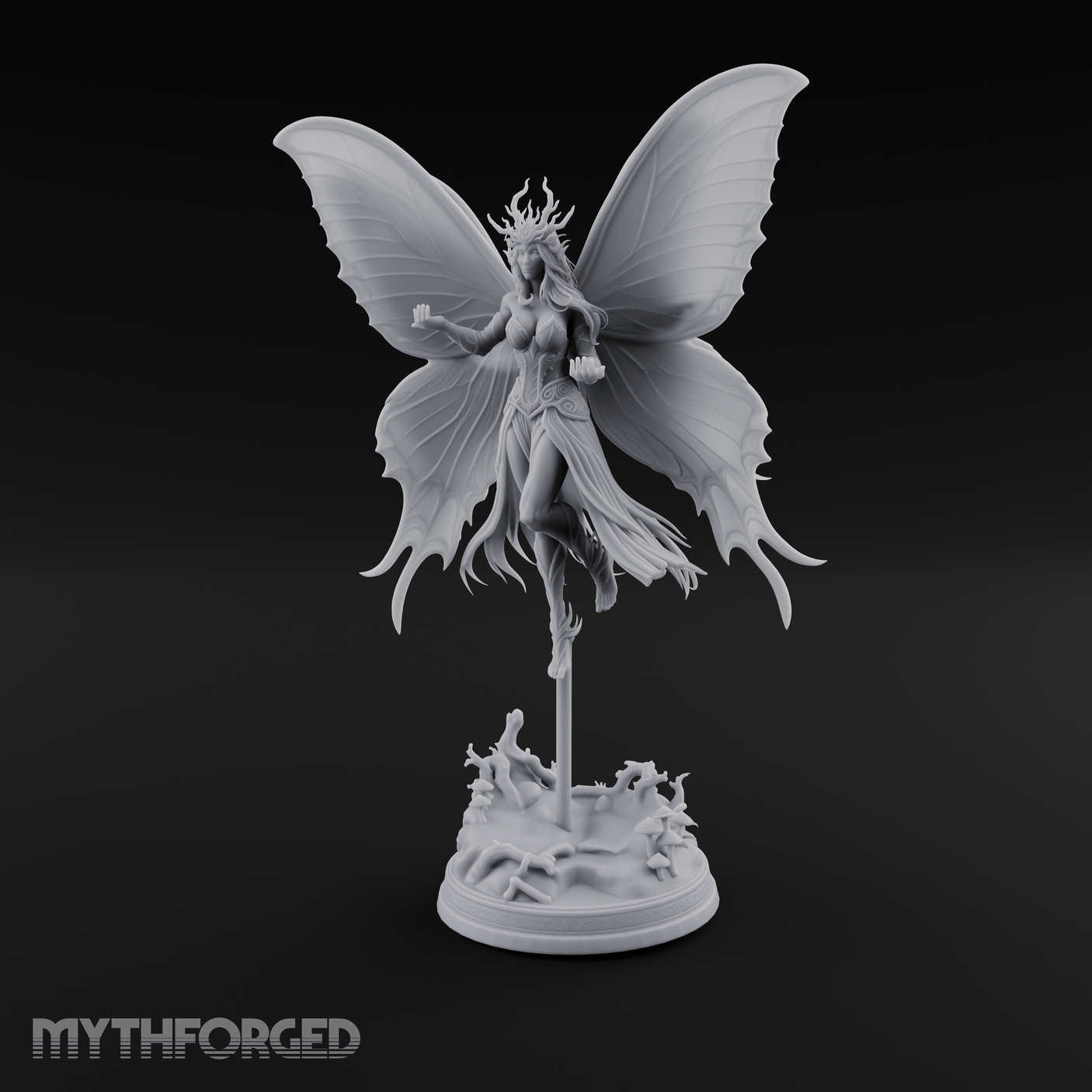 Wings Spread Ascending Pixie Miniature for Dungeons and Dragons, Pathfinder or other TTRPGs