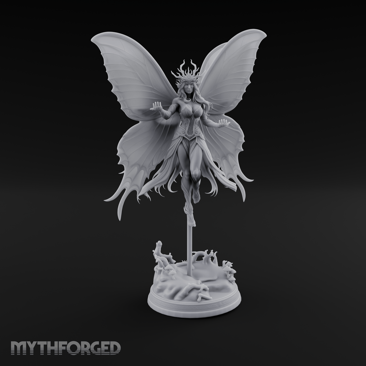 Wings Spread Ascending Pixie Miniature for Dungeons and Dragons, Pathfinder or other TTRPGs