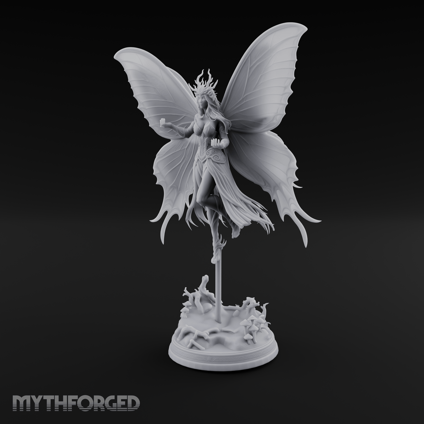Wings Spread Ascending Pixie Miniature for Dungeons and Dragons, Pathfinder or other TTRPGs