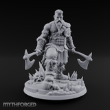 Twin Axes Ready Viking Miniature for Dungeons and Dragons, Pathfinder or other TTRPGs