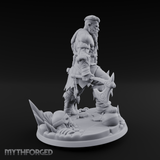 Twin Axes Ready Viking Miniature for Dungeons and Dragons, Pathfinder or other TTRPGs