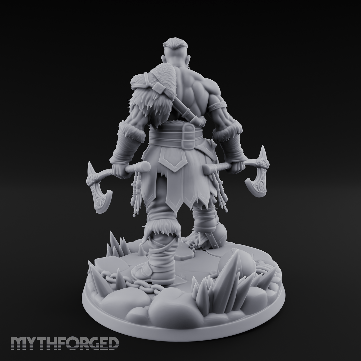Twin Axes Ready Viking Miniature for Dungeons and Dragons, Pathfinder or other TTRPGs