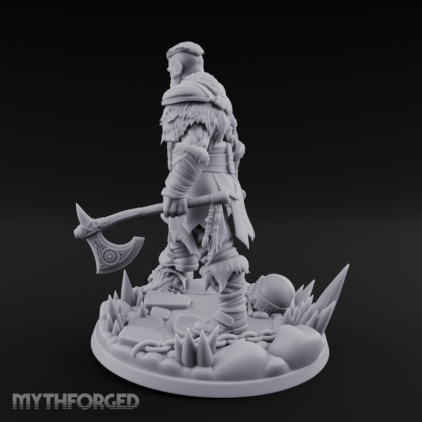 Twin Axes Ready Viking Miniature for Dungeons and Dragons, Pathfinder or other TTRPGs
