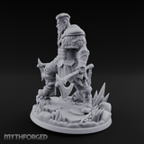 Twin Axes Ready Viking Miniature for Dungeons and Dragons, Pathfinder or other TTRPGs