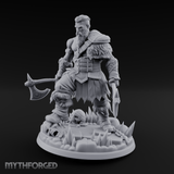 Twin Axes Ready Viking Miniature for Dungeons and Dragons, Pathfinder or other TTRPGs