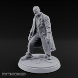 Stethoscope Wearing Snarling Zombie Doctor Miniature for Dungeons and Dragons, Pathfinder or other TTRPGs