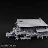 Stilt-Raised Pagoda-Roofed Swamp Headman's House Miniature for Dungeons and Dragons, Pathfinder or other TTRPGs