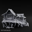 Stilt-Raised Plank-Collapsed Swamp Stilt Huts Miniature for Dungeons and Dragons, Pathfinder or other TTRPGs