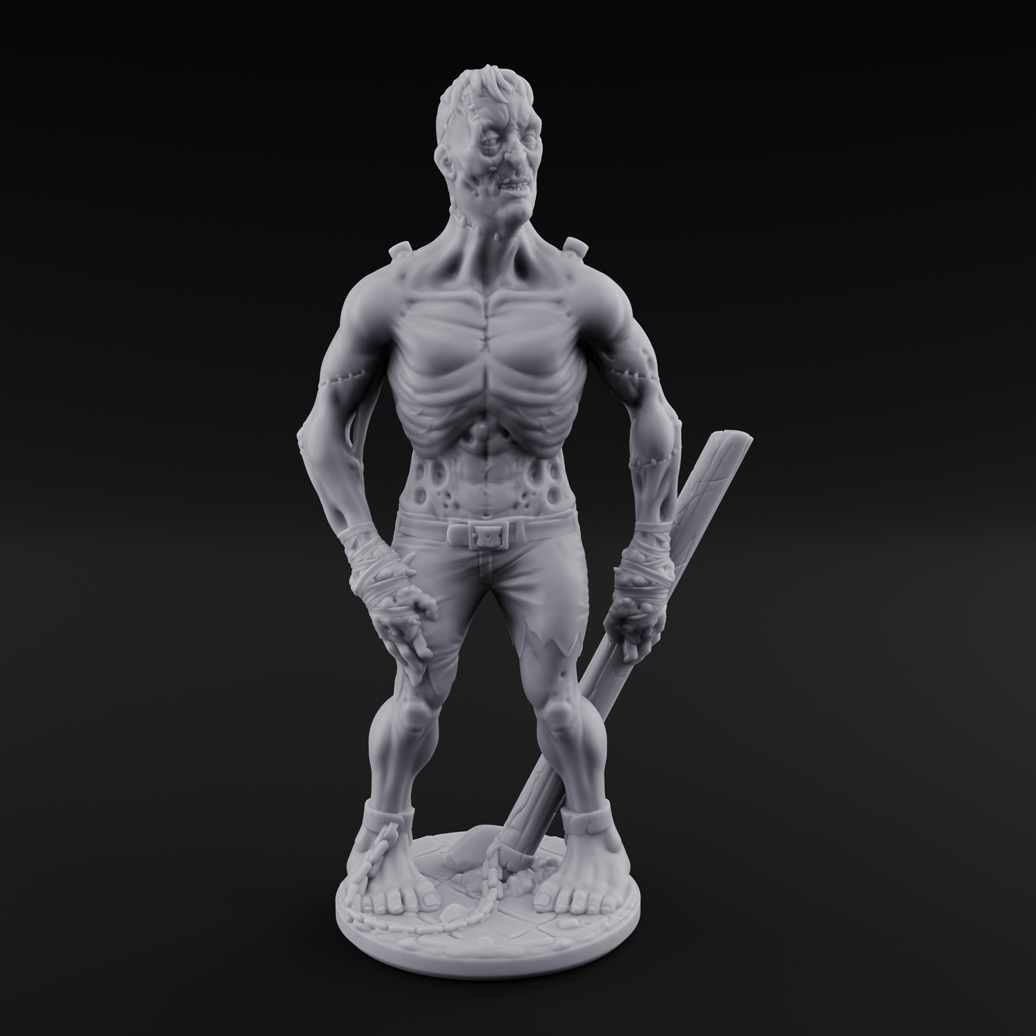 Stitched Together Zombie Brute A Miniature for Dungeons and Dragons, Pathfinder or other TTRPGs