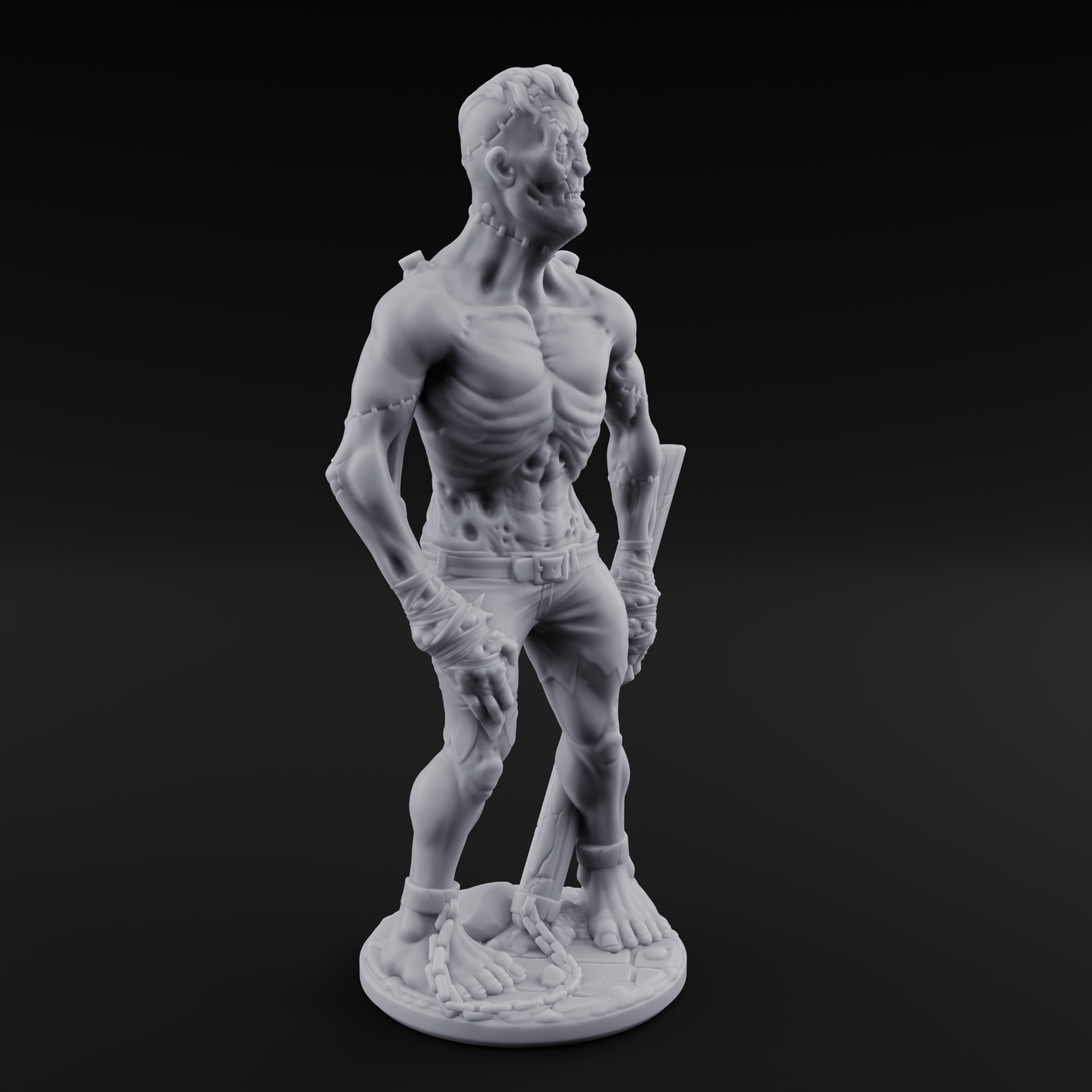 Stitched Together Zombie Brutes Miniature for Dungeons and Dragons, Pathfinder or other TTRPGs